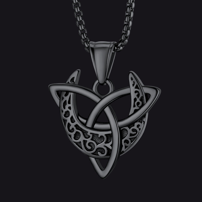 Celtic Knot Moon Goddess Necklace for