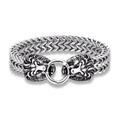 Male Thick Stainless Steel Bracelet With Head Lion / Punk Rock Style Link Chain Jewelry
