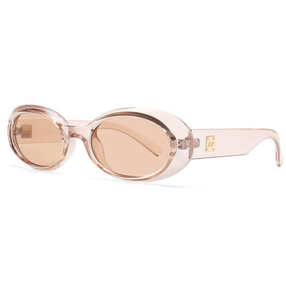 Street Retro Oval Frame Pc Sunglasses