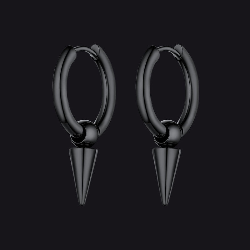Punk Spike Huggie Hoop Earrings for