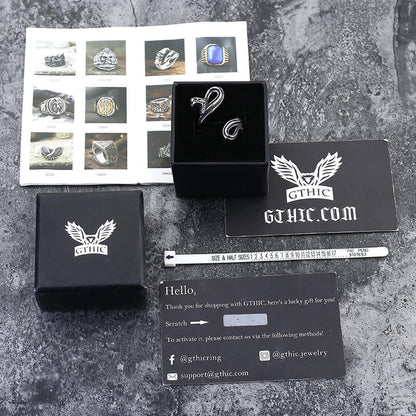 Fighting Snake Stainless Steel Animal Ring