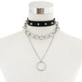 Gothic Black Choker Necklace for / Chain Collar Necklace