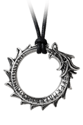 Gothic Norse Dragon Ouroboros Pendant Necklace