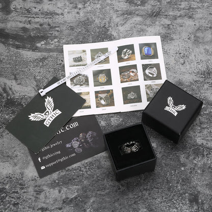 Gothic Skull Hand Heart Shaped Stainless Steel Ring