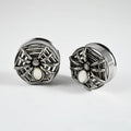 Gothic Spider Design Stainless Steel Ear Gauges