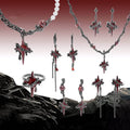 Gothic Thorns Four-pointed Star Alloy Jewelry Set