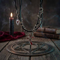 Gothic Y2k Cross Coffin Pu Leather Alloy Choker