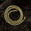 Water Ripple Stainless Steel Gold Chain