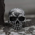 Rugged Stainless Steel Skull Ring