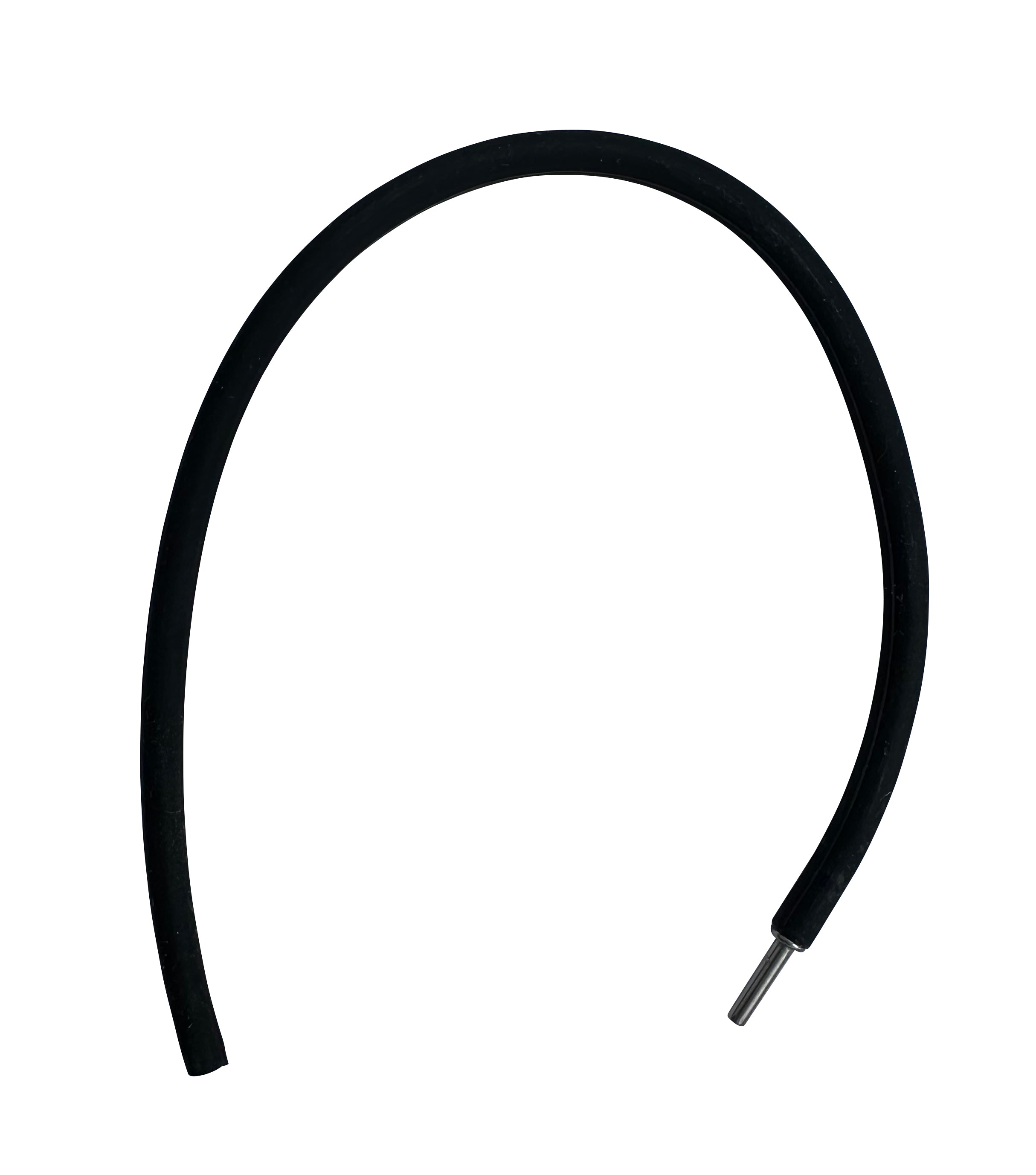 Black Silicone 4mm Thick Easy Pop Clasp Bracelet, 7 1/2"