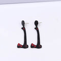 Halloween Red Print Acrylic Earrings