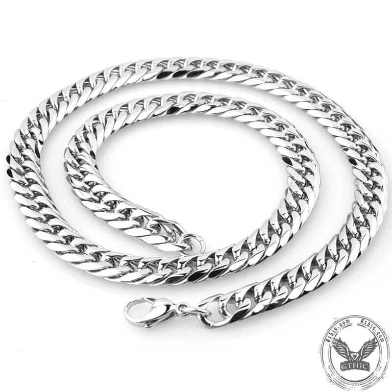 Heavy ���s Stainless Steel Cuban Link Chain Necklace