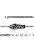 Hex Coffin Wrist Chain With Pentagram and Moon Design