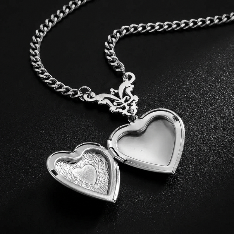 Bat Locket Necklace