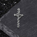 Hip Hop Snake Wrapped Cross Stainless Steel Pendant