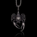 Horrible Skull Faced Scorpion Sterling Silver Pendant