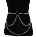 Layered Metal Chain Belt for / Accessory Waist Body