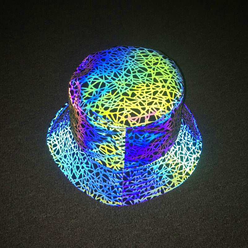 Lightning Colorful Pattern Reflective Bucket Hat