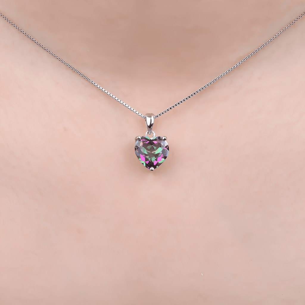Heart of Healing Light Rainbow Topaz Necklace