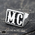 Mc Stainless Steel Biker Ring