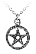 Medieval Style Dante's Hex Pentagram Pendant With Circle