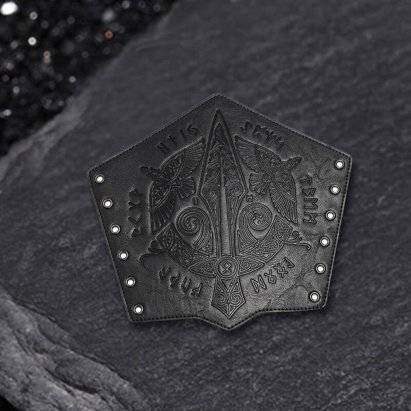 Medieval Retro Embossed Pu Leather Knight Bracers