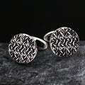 Minimalist Cross Pattern Brass Whale Back Cufflinks