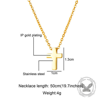 Minimalist Cross Stainless Steel Necklace