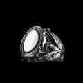 Mirror Gothic Pattern Skull Ring