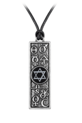 Occult Tablet Mystical Pendant With Black Onyx Disc