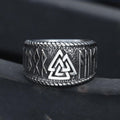 Odin Runes Valknut 316l Stainless Steel Viking Ring