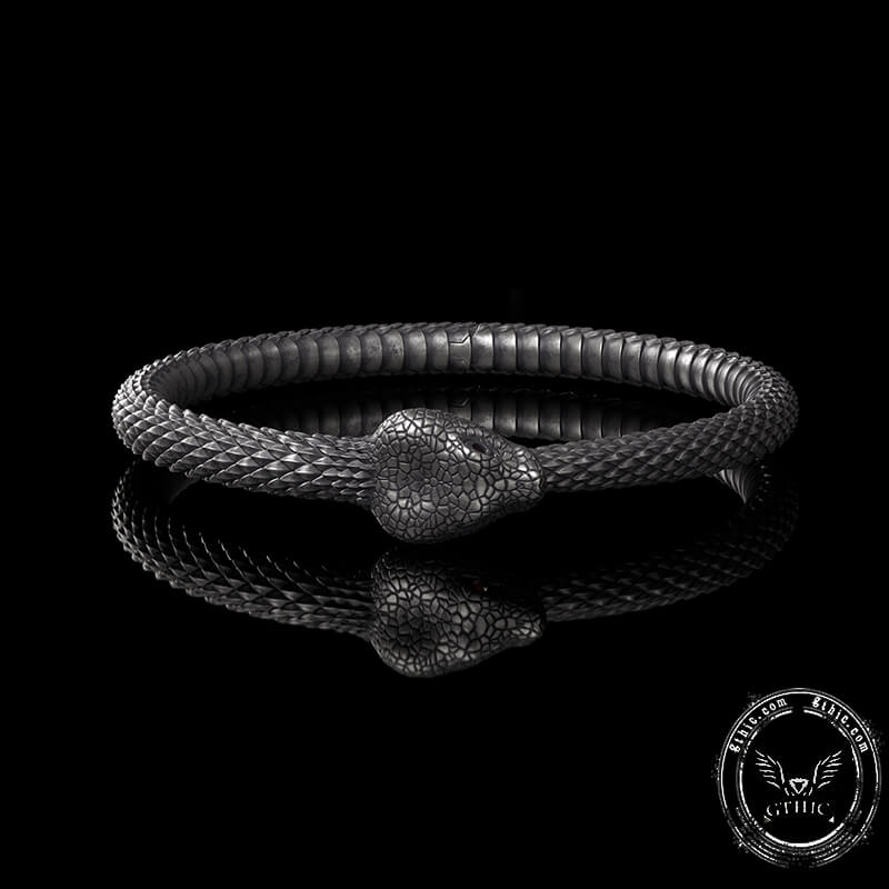 Ouroboros Symbol Sterling Silver Snake Bracelet