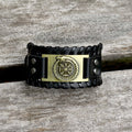 Ouroboros Vegvisir Wristband Leather Bracelet