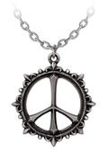 Pax Pendant With Gothic Peace Sign and Runic Detail