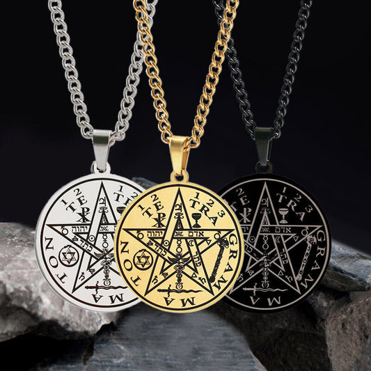 Pentagram Seal of Solomon Stainless Steel Necklace