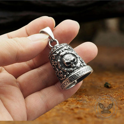 Personalized Skull Stainless Steel Lucky Bell Pendant