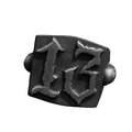 Punk Rock Ring for and / Retro Gothic Ring With Number 13