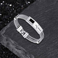 Punk Cross Multilayer Wire Stainless Steel Bracelet
