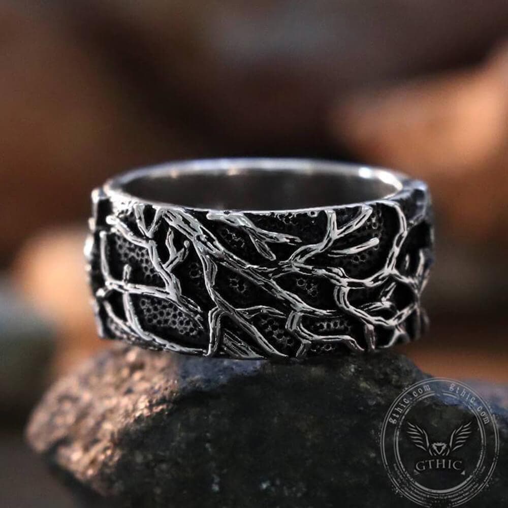 Retro Eagles Branch Brass Ring