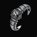 Punk Lion Head Skull Stainless Steel Biker Open Bracelet