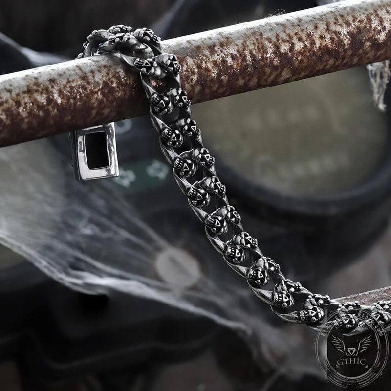 Punk Skull Stainless Steel Bracelet