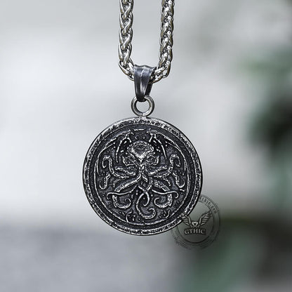 Retro Cthulhu Octopus Stainless Steel Marine Pendant