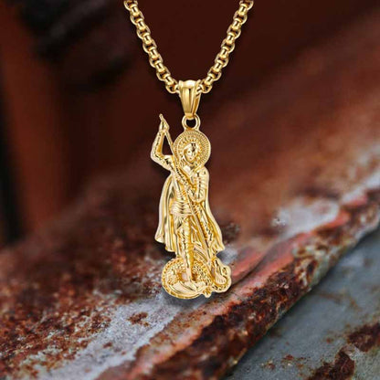 Retro St. George Slay Dragon Stainless Steel Pendant