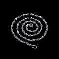 Rose Skull Chain Sterling Silver Necklace