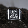 Saint George and the Dragon Stainless Steel Ring