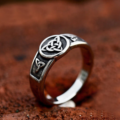 Simple Celtic Knot Stainless Steel Viking Ring