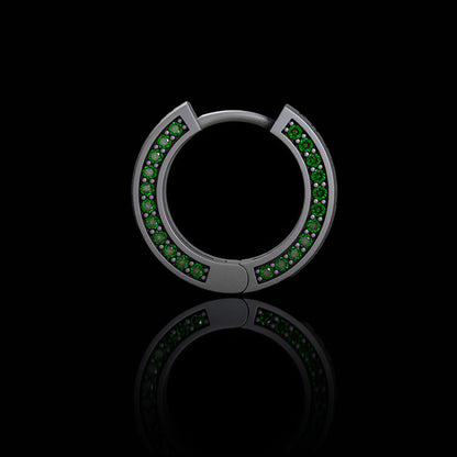 Simple Viking Runes Zircon Sterling Silver Stud Earrings