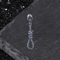 Skull and Rope Knot Sterling Silver Drop Earrings