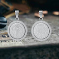 St. Benedict Double-sided Rotating Stainless Steel Amulet Pendant