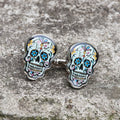 Sugar Skull Brass Cufflinks